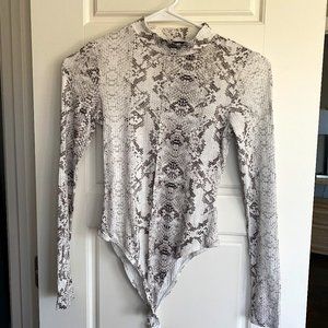 Snake skin print bodysuit